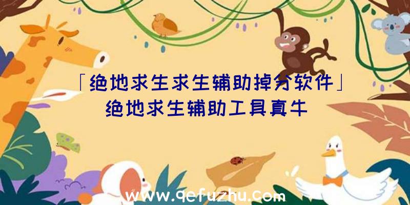 「绝地求生求生辅助掉分软件」|绝地求生辅助工具真牛